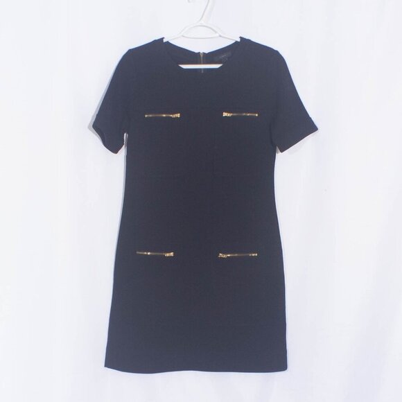 J. CREW Wool Blend Black Sheath Dress Size 4 - Picture 6 of 12